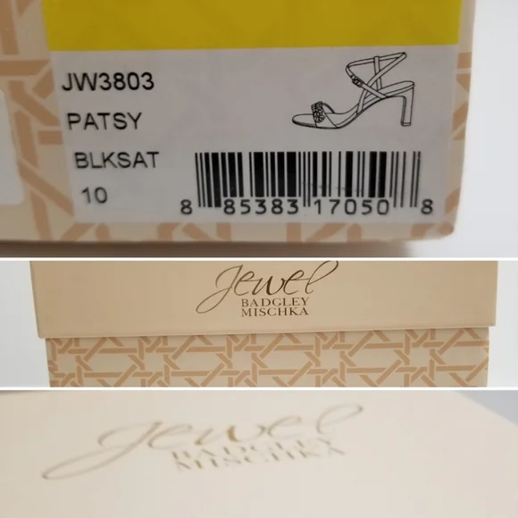 🆕️⬇️Jewel Badgley Mischka Patsy Strappy Crystal Embellished Heel - Picture 16 of 16
